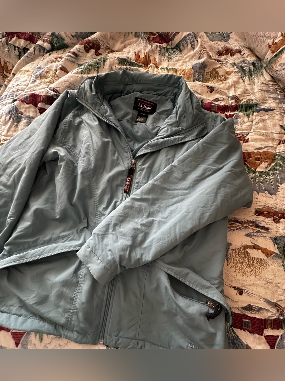 L.L. Bean Light Blue Women's Lightweight Zip Jacket - Picture 11 of 14